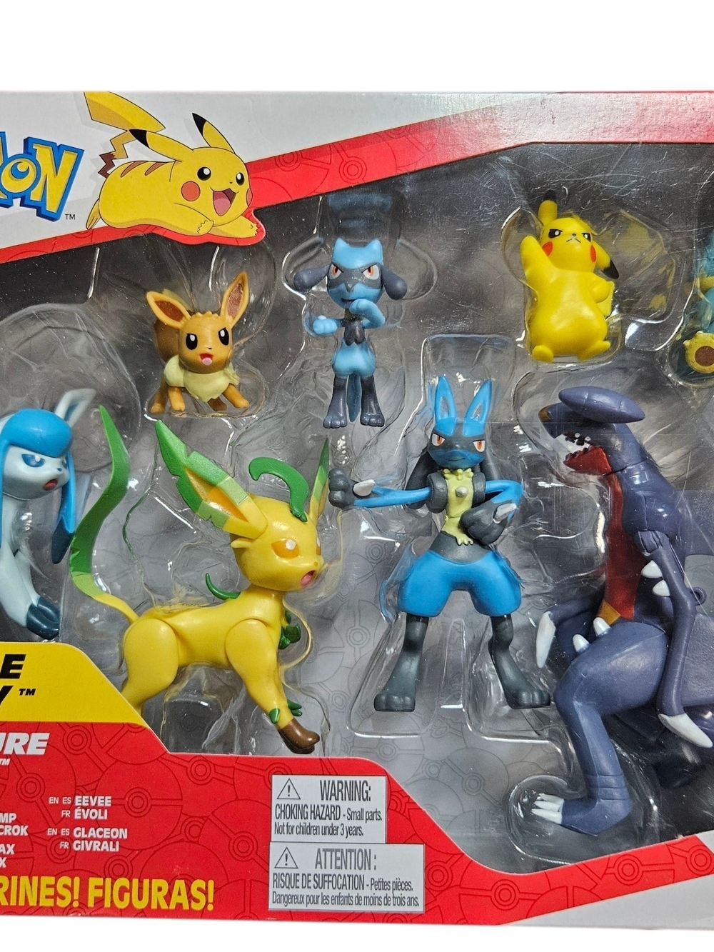 Pokemon Figure Pack with Yellow Pikachu & Blue Lucario